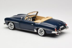 Mercedes 190 SL W121 Middle Blue Norev 1:18 183403 Pressofusione — immagine 7 di 8