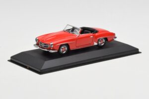 Mercedes 190 SL W121 Rosso Minichamps 1:43 940033131 Pressofusione — immagine 2 di 4