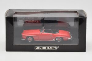 Mercedes 190 SL W121 Rosso Minichamps 1:43 940033131 Pressofusione — immagine 4 di 4