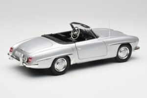 Mercedes 190 SL W121 Argento Grigio Minichamps 1:18 100037031 Pressofusione — immagine 3 di 8