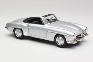 Mercedes 190 SL W121 Argento Grigio Minichamps 1:18 100037031 Pressofusione — immagine 6 di 8