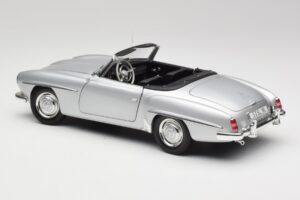 Mercedes 190 SL W121 Argento Grigio Minichamps 1:18 100037031 Pressofusione — immagine 7 di 8