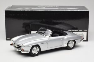 Mercedes 190 SL W121 Argento Grigio Minichamps 1:18 100037031 Pressofusione — immagine 8 di 8