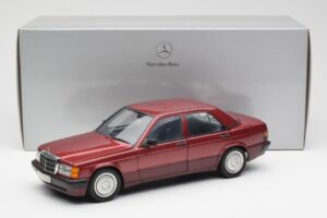 Mercedes 190E W201 2.0 Rosso Dealer Edition AUTOart 1:18 B66040383 Pressofusione — immagine 8 di 8