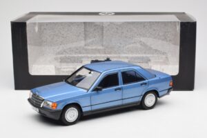 Mercedes 190E W201 Diamond Blu Edizione Dealer Norev 1:18 B66040661 Pressofusione — immagine 8 di 8