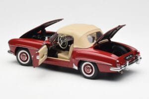 Mercedes 190SL W198 Rosso AUTOart 1:18 76116 Pressofusione — immagine 5 di 8