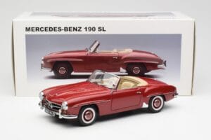 Mercedes 190SL W198 Rosso AUTOart 1:18 76116 Pressofusione — immagine 8 di 8
