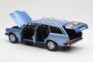 Mercedes 200 S123 T-Model Diamond Blu Edizione Dealer Norev 1:18 B66040671 Pressofusione — immagine 5 di 8