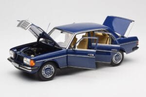 Mercedes 200 W123 Surf Blu Norev 1:18 183710 Pressofusione — immagine 2 di 8