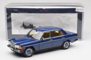 Mercedes 200 W123 Surf Blu Norev 1:18 183710 Pressofusione — immagine 8 di 8
