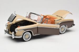 Mercedes 220 SE W128 Cabriolet Rosso Bronzo Sun Star 1:18 3572 Pressofusione — immagine 2 di 8