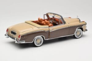 Mercedes 220 SE W128 Cabriolet Rosso Bronzo Sun Star 1:18 3572 Pressofusione — immagine 3 di 8