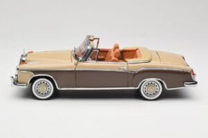 Mercedes 220 SE W128 Cabriolet Rosso Bronzo Sun Star 1:18 3572 Pressofusione — immagine 4 di 8