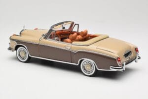 Mercedes 220 SE W128 Cabriolet Rosso Bronzo Sun Star 1:18 3572 Pressofusione — immagine 7 di 8