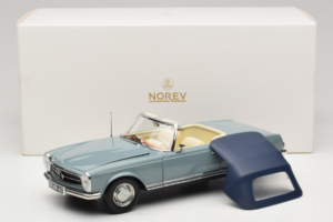 Mercedes 230 SL W113 Horizon Blue Norev 1:18 183992 Pressofusione — immagine 9 di 9