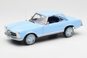 Mercedes 230 SL W113 Pagoda Horizon Blu Edizione Dealer Norev 1:18 B66040633 Pressofusione — immagine 3 di 10