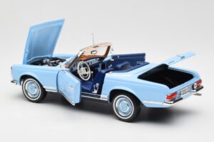 Mercedes 230 SL W113 Pagoda Horizon Blu Edizione Dealer Norev 1:18 B66040633 Pressofusione — immagine 7 di 10