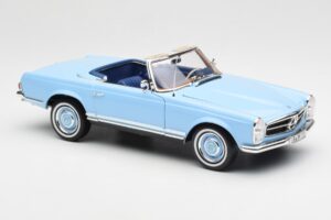 Mercedes 230 SL W113 Pagoda Horizon Blu Edizione Dealer Norev 1:18 B66040633 Pressofusione — immagine 8 di 10