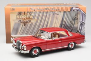 Mercedes 280 SE W108 Rosso Norev 1:18 193527 Pressofusione — immagine 8 di 8