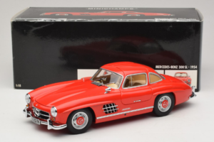 Mercedes 300 SL Gullwing Rosso Minichamps 1:18 180039001 Pressofusione — immagine 8 di 8