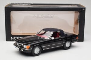 Mercedes 300 SL R107 Nero Norev 1:18 183511 Pressofusione — immagine 8 di 8