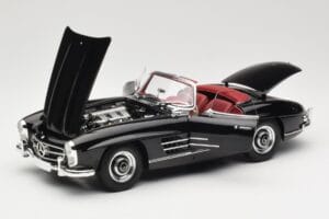 Mercedes 300 SL W198 Roadster Nero Minichamps 1:18 180039036 Pressofusione — immagine 2 di 8