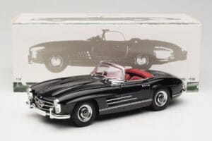 Mercedes 300 SL W198 Roadster Nero Minichamps 1:18 180039036 Pressofusione — immagine 8 di 8