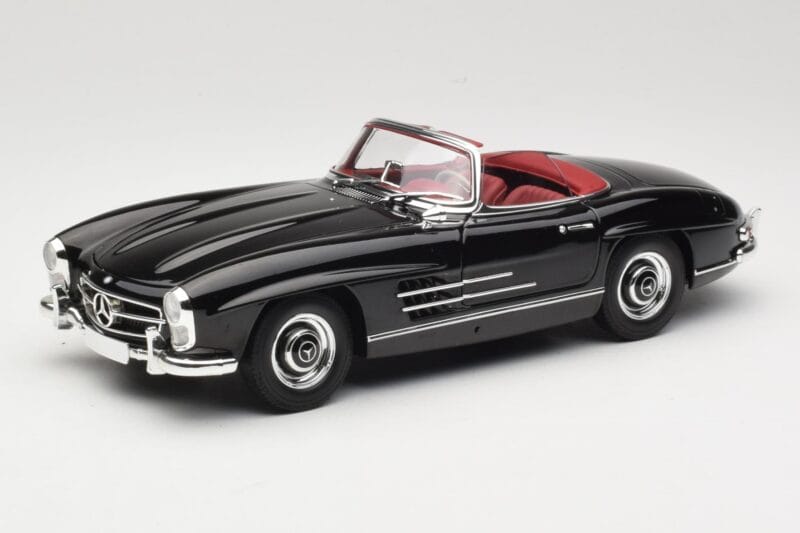 Mercedes 300 SL W198 Roadster Nero Minichamps 1:18 180039036 Pressofusione