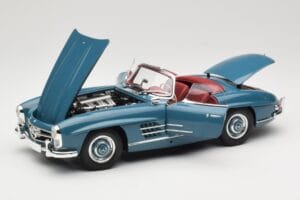 Mercedes 300 SL W198 Roadster Blu Minichamps 1:18 180039035 Pressofusione — immagine 2 di 8
