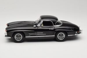 Mercedes 300 SL W198 Roadster With Hardtop Nero Minichamps 1:18 180039040 Pressofusione — immagine 4 di 8