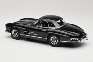 Mercedes 300 SL W198 Roadster With Hardtop Nero Minichamps 1:18 180039040 Pressofusione — immagine 7 di 8