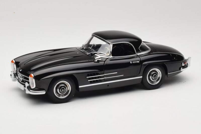 Mercedes 300 SL W198 Roadster With Hardtop Nero Minichamps 1:18 180039040 Pressofusione