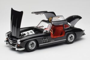 Mercedes 300 SL W198 Nero Minichamps 1:18 180039004 Pressofusione — immagine 2 di 8