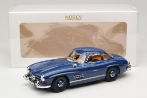 Mercedes 300 SL W198 Blu Norev 1:18 183852 Pressofusione — immagine 8 di 8