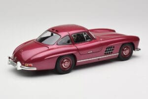 Mercedes 300 SL W198 Rosso Fuoco Minichamps 1:18 180039008 Pressofusione — immagine 3 di 8