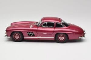 Mercedes 300 SL W198 Rosso Fuoco Minichamps 1:18 180039008 Pressofusione — immagine 4 di 8