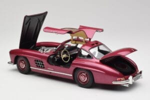 Mercedes 300 SL W198 Rosso Fuoco Minichamps 1:18 180039008 Pressofusione — immagine 5 di 8