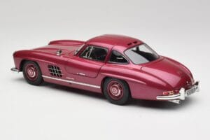 Mercedes 300 SL W198 Rosso Fuoco Minichamps 1:18 180039008 Pressofusione — immagine 7 di 8