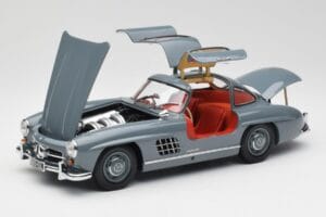 Mercedes 300 SL W198 Graphite Grigio Minichamps 1:18 180039005 Pressofusione — immagine 2 di 8