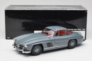 Mercedes 300 SL W198 Graphite Grigio Minichamps 1:18 180039005 Pressofusione — immagine 8 di 8