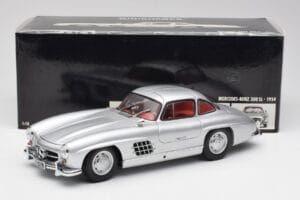 Mercedes 300 SL W198 Gullwing Argento Minichamps 1:18 180039000 Pressofusione — immagine 8 di 8