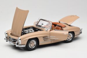 Mercedes 300 SL W198 Roadster Marrone Chiaro Minichamps 1:18 180039032 Pressofusione — immagine 2 di 8