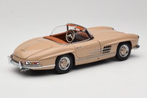 Mercedes 300 SL W198 Roadster Marrone Chiaro Minichamps 1:18 180039032 Pressofusione — immagine 3 di 8