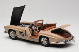 Mercedes 300 SL W198 Roadster Marrone Chiaro Minichamps 1:18 180039032 Pressofusione — immagine 5 di 8
