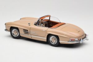 Mercedes 300 SL W198 Roadster Marrone Chiaro Minichamps 1:18 180039032 Pressofusione — immagine 7 di 8