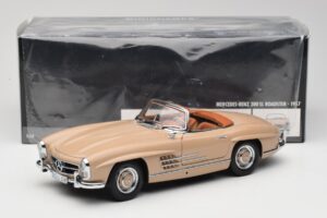 Mercedes 300 SL W198 Roadster Marrone Chiaro Minichamps 1:18 180039032 Pressofusione — immagine 8 di 8