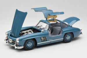 Mercedes 300 SL W198 Azzurro Minichamps 1:18 180039007 Pressofusione — immagine 2 di 8
