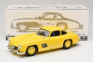 Mercedes 300 SL W198 Giallo Chiaro Minichamps 1:18 180039009 Pressofusione — immagine 8 di 8