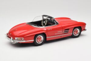 Mercedes 300 SL W198 Roadster Rosso Con Hardtop Minichamps 1:18 180039041 Pressofusione — immagine 3 di 8