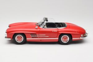 Mercedes 300 SL W198 Roadster Rosso Con Hardtop Minichamps 1:18 180039041 Pressofusione — immagine 4 di 8